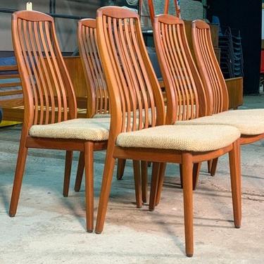 Set Of 6 Benny Linden Teak Dining Chairs