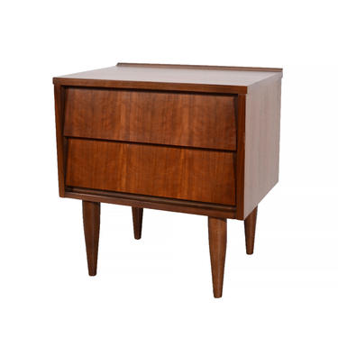 Walnut Nightstand Ward Furniture Mid Century Modern Knoll Style 