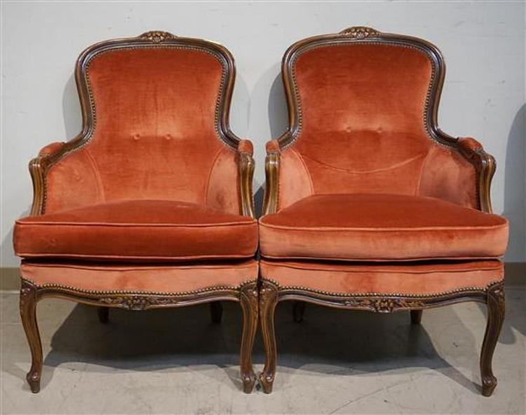 Pair of Louis XV Style Fauteuils Chairs