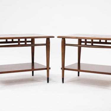 Pair of Lane Acclaim Two-Tier Side Tables