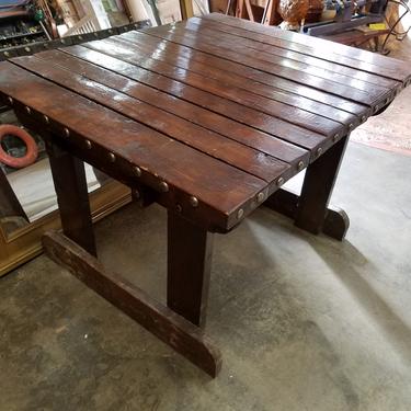 Studded Pine Table 46.5W x 30H x 37D