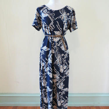 Vintage Hawaiian Maxi Dress 
