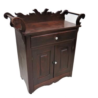 Wash Stand | Antique American Wooden Washstand Cabinet 