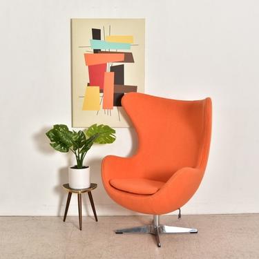 Orange Modern Swivel Chair 