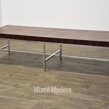 Rosewood &amp; Chrome MCM Coffee Table 