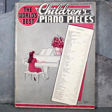 1939 Children's Piano Vintage Sheet Music Book published by Amsco Music Publishing - World's Best Music Series #7 | FREE SHIPPING 