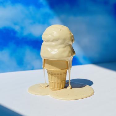 Vintage Frozen Moments Melted Vanilla Ice Cream Cone