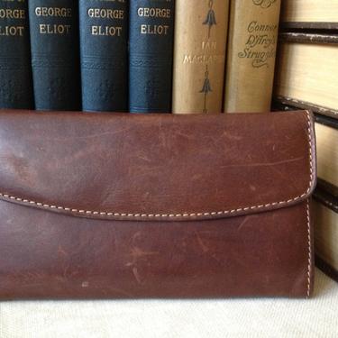 Vintage Bass // Genuine Brown Leather Wallet 