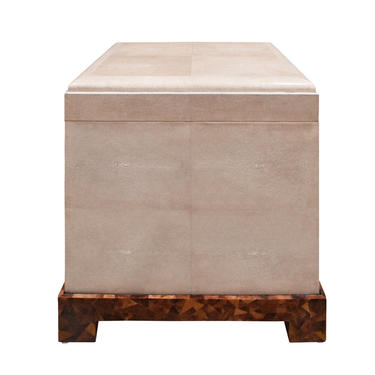 Karl Springer Exceptional "Kyoto Box" End Table in Shagreen 1980s