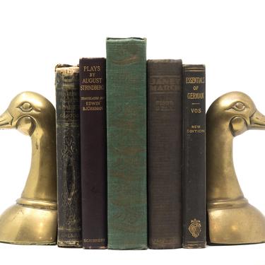 Pair of Vintage Brass Duck Bookends 