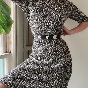 40s B&amp;W Sweater Knit Dress