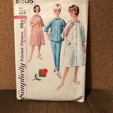 1950s 60s pinup robe pajamas sewing pattern DIY vintage Simplicity 12 S 