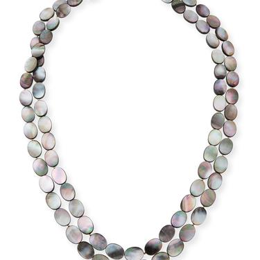 Gray Mother of Pearl 36&quot; Necklace