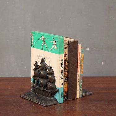 Pair of Iron Ship Bookends
