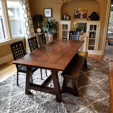 Farmhouse Table, Solid Wood, Farmhouse Dining Table, Farmhouse Kitchen Table, Harvest Table 