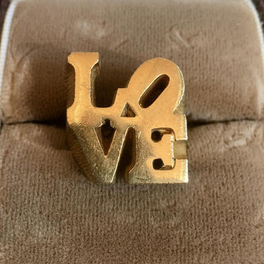 Original Robert Indiana Love Ring - Genuine Brass Ring from 1970s by BellewoodDesignGoods