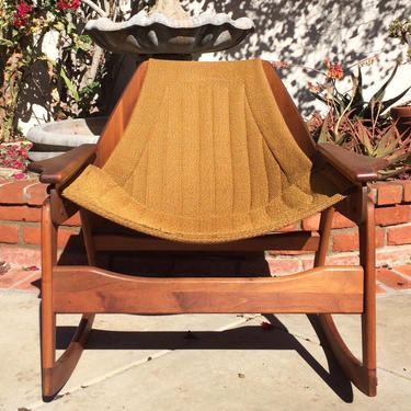 Mid Century Sculptural Rocking Chair by Jerry Johnson 