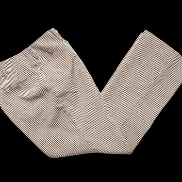 Vintage 1970s ROUGH RIDER Seersucker Plaid Pants ~ measure 31 x 30 ~ Bootcut / Bellbottoms ~ 70s Dress / Suit Trousers 