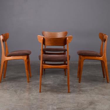 4 Schiønning & Elgaard Mid Century Modern Teak Dining Chairs 