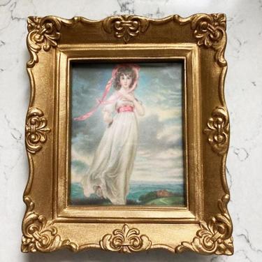 Vintage Painting Girl in A Pink Bonnet (PINKIE) by Thomas Lawrence Reproduction-Windsor Art Products by LeChalet