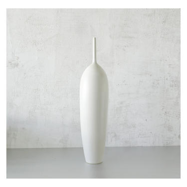 SHIPS NOW- 21&quot; tall skyscraper bottle vase- Seconds Sale- white stoneware bottle handmade ceramic 