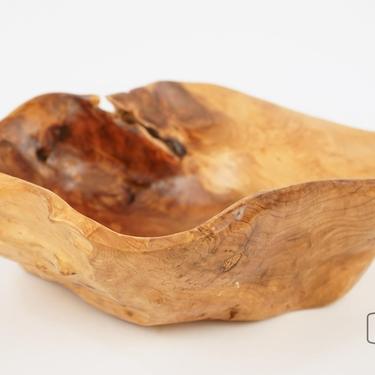 Organic Carved Solid Wood Bowl