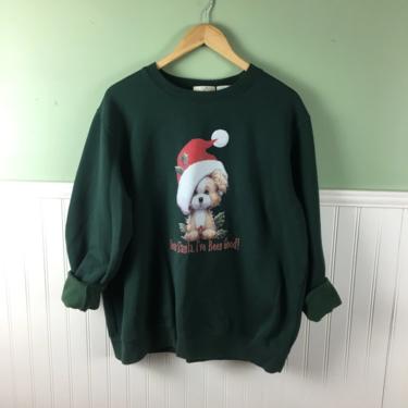 Good doggo Christmas sweatshirt - vintage holiday - size XL 