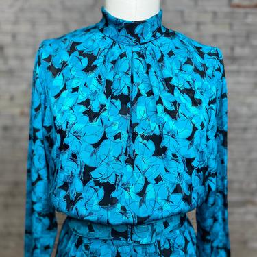 Vintage 1980’s Turquoise Dress with Belt 