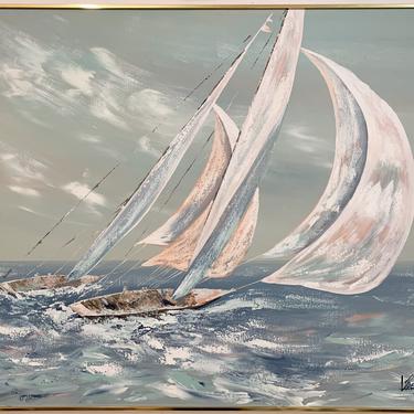 Lee Reynolds Signed Sailboat Painting