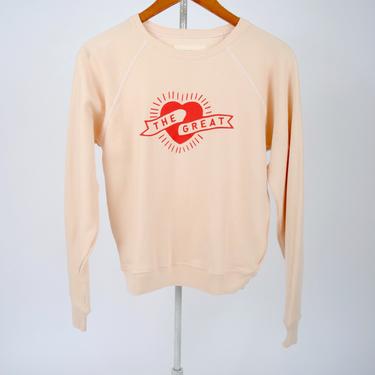 The Shrunken Sweatshirt with Mini Heart - Whisper Pink