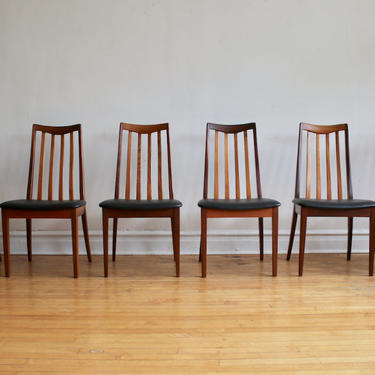 Mid Century Danish Modern 6 Teak G-Plan Dining Chairs 