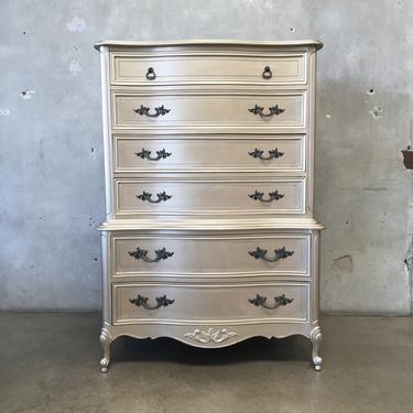 Vintage Six Drawer Champagne Gold Dresser by Dixie