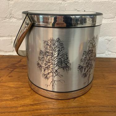 Gold and Silver Trees Ice Bucket