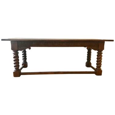 Jacobean Style Carved Oak Refectory Table