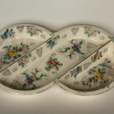 vintage chintz appetizer plate made in japan hand painted 