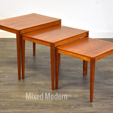 Danish Modern Teak Nesting Tables - Set of 3 