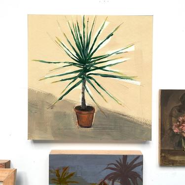 CANVAS wall art . Small Yucca . ready to hang . gallery stretched . giclee art print 