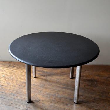 Mid Century Modern Knoll D'Urso 54&amp;quot; Round Table w/ Granite Top 