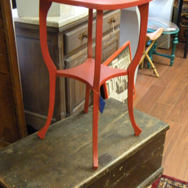 Red Painted Side Table Plant Stand by TheMarketHouse