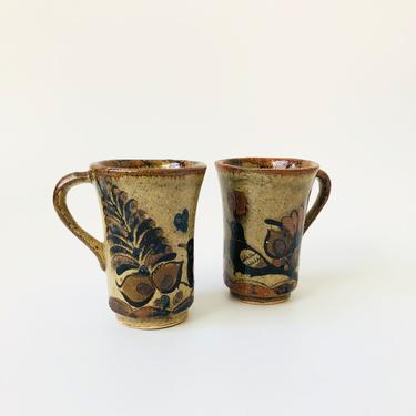 Pair of Vintage Tonala Pottery Mugs 