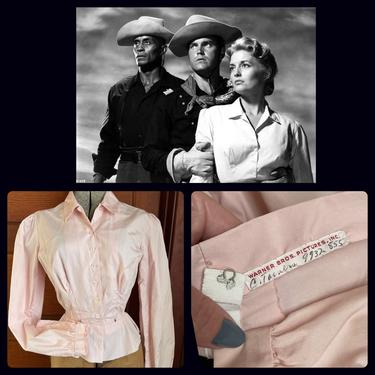Vintage 1960 Constance Towers Film Wardrobe Blouse from Sergeant Rutledge 