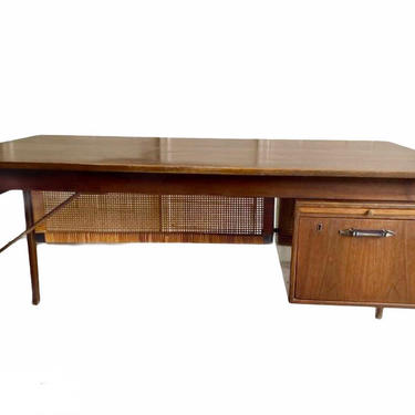 Shipping Not Included - Vintage Danish Executive Desk with Slideout Tray and Drawer 