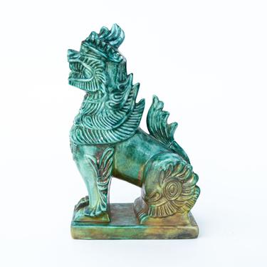 Arnel Ceramic Foo Dog Dragon Sculpture Statue 