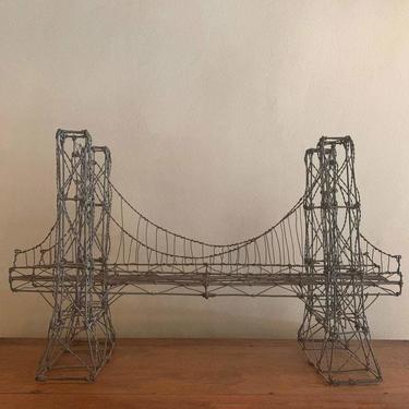 Folk Street Art Wire Bridge Sculpture