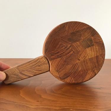 Dansk Danish Modern Teak Wood Round Cutting Board and Knife by Jens Quistgaard 