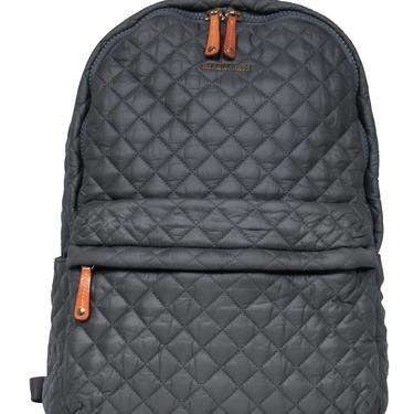 MZ Wallace - Dark Grey Quilted Nylon Backpack