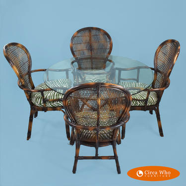 Fan Arm Chairs Dining Set