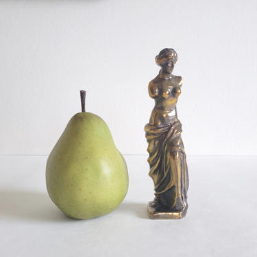Vintage Brass Venus di Milo Statuette, Aphrodite Figurine, Small Metal Art Accent 