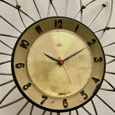 Vintage Mid Century Modern Wall Clock by Lux 