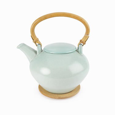 Höganäs Keramik Ceramic Teapot Sweden Mid Century Modern 